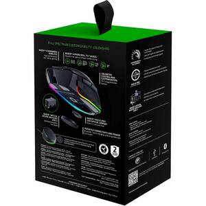 Mouse Gaming Wireless RAZER Basilisk V3 Pro, Dual-Mode, 30000 dpi, Bluetooth, negru Mouse Gaming Wireless RAZER Basilisk V3 Pro, Dual-Mode, 30000 dpi, Bluetooth, negru