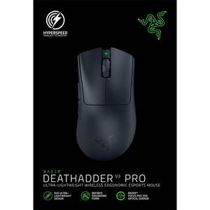 Mouse Gaming Wireless RAZER DeathAdder V3 Pro, Dual-Mode, 30000 dpi, negru Mouse Gaming Wireless RAZER DeathAdder V3 Pro, Dual-Mode, 30000 dpi, negru