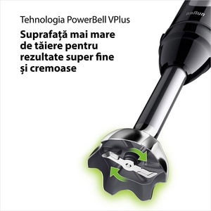 Mixer vertical BRAUN MQ30201M, 0.6l, 900W, 2 trepte viteza, negru Mixer vertical BRAUN MQ30201M, 0.6l, 900W, 2 trepte viteza, negru