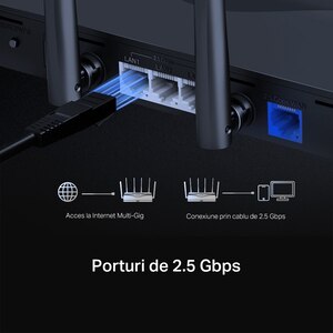Router Wireless Gigabit MERCUSYS MR47BE BE9300, WI-Fi 7, Tri Band 574 + 2880 + 5760 Mbps, negru Router Wireless Gigabit MERCUSYS MR47BE BE9300, WI-Fi 7, Tri Band 574 + 2880 + 5760 Mbps, negru