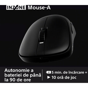 Mouse Gaming Wireless SONY INZONE A, 30000 dpi, negru Mouse Gaming Wireless SONY INZONE A, 30000 dpi, negru