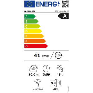 Masina de spalat rufe frontala WHIRLPOOL FFB 10489 BV EE, Steam, 6th Sense, 10 kg, 1400rpm, Clasa A, alb Masina de spalat rufe frontala WHIRLPOOL FFB 10489 BV EE, Steam, 6th Sense, 10 kg, 1400rpm, Clasa A, alb