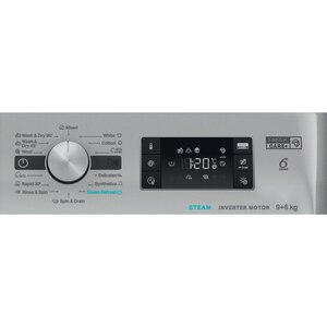 Masina de spalat rufe frontala cu uscator WHIRLPOOL FFWDB 964489 SBSV EE, 6th Sense, 9/6 kg, 1400rpm, Clasa A/C, argintiu Masina de spalat rufe frontala cu uscator WHIRLPOOL FFWDB 964489 SBSV EE, 6th Sense, 9/6 kg, 1400rpm, Clasa A/C, argintiu