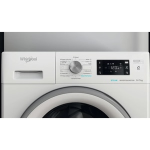 Masina de spalat rufe frontala cu uscator WHIRLPOOL FFWDB 976258 SV EE, 6th Sense, 9/7 kg, 1600rpm, Clasa B/E, alb Masina de spalat rufe frontala cu uscator WHIRLPOOL FFWDB 976258 SV EE, 6th Sense, 9/7 kg, 1600rpm, Clasa B/E, alb