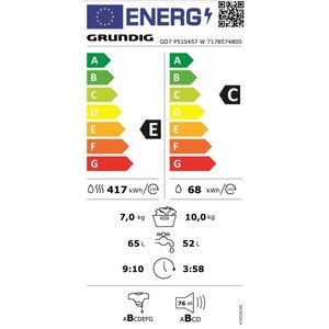 Masina de spalat rufe frontala cu uscator GRUNDIG GD7 P510457 W, HomeWhiz, 10/7 kg, 1400rpm, Clasa C/E, alb Masina de spalat rufe frontala cu uscator GRUNDIG GD7 P510457 W, HomeWhiz, 10/7 kg, 1400rpm, Clasa C/E, alb