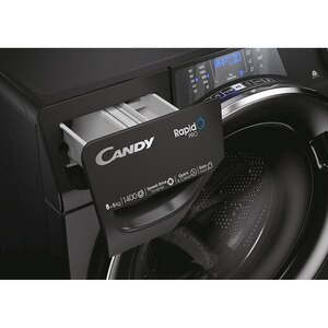 Masina de spalat rufe frontala cu uscator CANDY RPW4856BWMBCB-S, Wi-Fi, 8/5 kg, 1400rpm, Clasa A/D, negru Masina de spalat rufe frontala cu uscator CANDY RPW4856BWMBCB-S, Wi-Fi, 8/5 kg, 1400rpm, Clasa A/D, negru