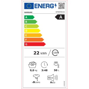 Masina de spalat rufe frontala SAMSUNG WF90F09C4SU4, AI Wash, AI Energy, 9 kg, 1400rpm, Clasa A, Wi-Fi, negru Masina de spalat rufe frontala SAMSUNG WF90F09C4SU4, AI Wash, AI Energy, 9 kg, 1400rpm, Clasa A, Wi-Fi, negru