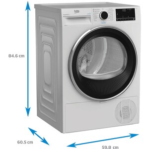 Uscator de rufe BEKO B3T60230, Pompa de caldura, 10 kg, 15 programe, Clasa E, alb Uscator de rufe BEKO B3T60230, Pompa de caldura, 10 kg, 15 programe, Clasa E, alb