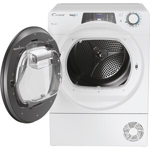 Uscator de rufe CANDY Rapido Pro RPE H9A2TRE-S, Pompa de caldura, 9 kg, 14 programe, Clasa E, Wi-Fi, alb Uscator de rufe CANDY Rapido Pro RPE H9A2TRE-S, Pompa de caldura, 9 kg, 14 programe, Clasa E, Wi-Fi, alb