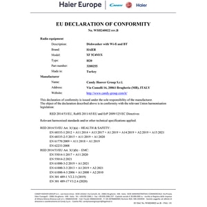 Masina de spalat vase independenta HAIER XF 5CM1X, 15 seturi, 10 programe, 60 cm, Clasa C, inox Masina de spalat vase independenta HAIER XF 5CM1X, 15 seturi, 10 programe, 60 cm, Clasa C, inox