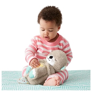 Jucarie de plus interactiva FISHER PRICE Vidra MTFXC66, 0 luni+, bej-bleu Jucarie de plus interactiva FISHER PRICE Vidra MTFXC66, 0 luni+, bej-bleu