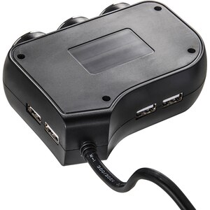 Splitter cu 3 porturi auto MYRIA MY2120, 4 x USB, negru Splitter cu 3 porturi auto MYRIA MY2120, 4 x USB, negru