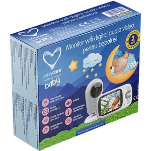Monitor video digital EASYCARE Wi-Fi EASY00226, 3.2", alb-gri Monitor video digital EASYCARE Wi-Fi EASY00226, 3.2", alb-gri