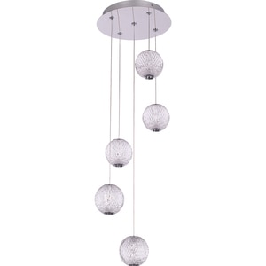 Lustra suspendata MYRIA Diamond MY10337, LED, 25W, 32x32x150 cm, crom Lustra suspendata MYRIA Diamond MY10337, LED, 25W, 32x32x150 cm, crom