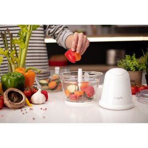 Mini tocator MYRIA MY4069, 1l, 500W, 2 trepte viteza, alb Mini tocator MYRIA MY4069, 1l, 500W, 2 trepte viteza, alb