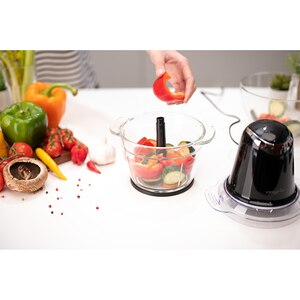 Mini tocator MYRIA MY4069BK, 1l, 500W, 2 trepte viteza, negru Mini tocator MYRIA MY4069BK, 1l, 500W, 2 trepte viteza, negru