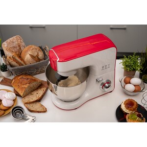 Mixer cu bol MYRIA MY4121, 5l, 1000W, 10 trepte viteza, alb-rosu Mixer cu bol MYRIA MY4121, 5l, 1000W, 10 trepte viteza, alb-rosu