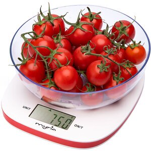 Cantar de bucatarie MYRIA MY4401RD, 5kg, alb-rosu Cantar de bucatarie MYRIA MY4401RD, 5kg, alb-rosu