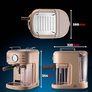 Espressor manual MYRIA MY4443BG, 1.5l, 1250W, 15 bar, crem-maro Espressor manual MYRIA MY4443BG, 1.5l, 1250W, 15 bar, crem-maro