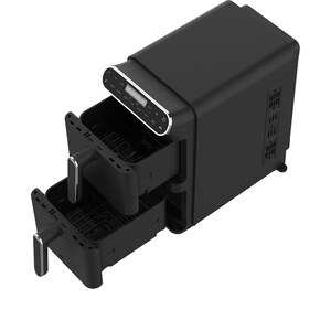 Friteuza cu aer cald dubla MYRIA MY4714, 11l, 2460W, negru Friteuza cu aer cald dubla MYRIA MY4714, 11l, 2460W, negru