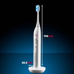 Periuta de dinti electrica MYRIA MY4845WH, 40000 miscari/minut, 3 programe, 2 capete, alb Periuta de dinti electrica MYRIA MY4845WH, 40000 miscari/minut, 3 programe, 2 capete, alb