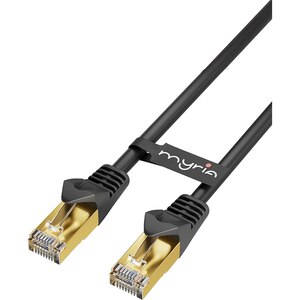 Cablu de retea Ethernet CAT8 MYRIA MY8091, 10m, negru Cablu de retea Ethernet CAT8 MYRIA MY8091, 10m, negru