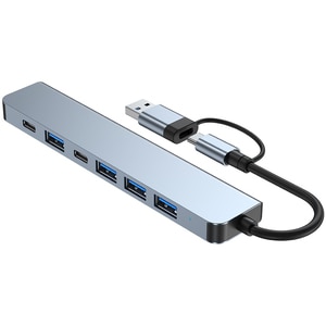 Hub USB Type-C 7 in 1 MYRIA MY8757, USB 3.0 x1, USB 2.0 x 4, USB-C PD5W, Space Grey Hub USB Type-C 7 in 1 MYRIA MY8757, USB 3.0 x1, USB 2.0 x 4, USB-C PD5W, Space Grey
