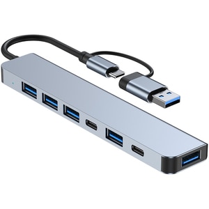 Hub USB Type-C 7 in 1 MYRIA MY8757, USB 3.0 x1, USB 2.0 x 4, USB-C PD5W, Space Grey Hub USB Type-C 7 in 1 MYRIA MY8757, USB 3.0 x1, USB 2.0 x 4, USB-C PD5W, Space Grey