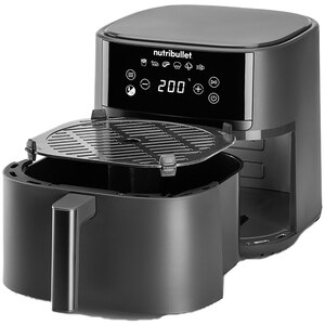 Friteuza cu aer cald NUTRIBULLET CrispLite NBA0611DG, 6l, 1.4kg, 1700W, negru-gri inchis Friteuza cu aer cald NUTRIBULLET CrispLite NBA0611DG, 6l, 1.4kg, 1700W, negru-gri inchis