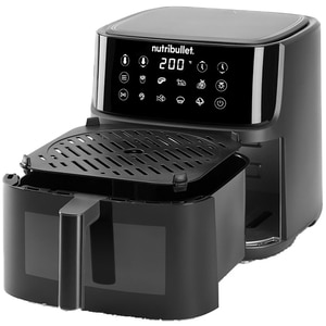 Friteuza cu aer cald NUTRIBULLET CrispLite Vision NBA0811DG, 8l, 2.6kg, 2000W, negru-gri inchis Friteuza cu aer cald NUTRIBULLET CrispLite Vision NBA0811DG, 8l, 2.6kg, 2000W, negru-gri inchis