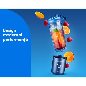 Blender portabil NUTRIBULLET Flex NBP013BL, 0.59l, 1 treapta viteza, USB-C, albastru Blender portabil NUTRIBULLET Flex NBP013BL, 0.59l, 1 treapta viteza, USB-C, albastru