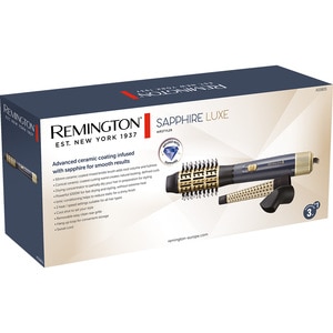 Perie cu aer cald REMINGTON Sapphire Luxe AS5805, 1000W, 2 viteze, 1 treapta temperatura, Invelis Ceramic, albastru Perie cu aer cald REMINGTON Sapphire Luxe AS5805, 1000W, 2 viteze, 1 treapta temperatura, Invelis Ceramic, albastru