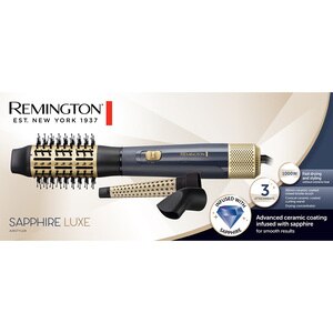 Perie cu aer cald REMINGTON Sapphire Luxe AS5805, 1000W, 2 viteze, 1 treapta temperatura, Invelis Ceramic, albastru Perie cu aer cald REMINGTON Sapphire Luxe AS5805, 1000W, 2 viteze, 1 treapta temperatura, Invelis Ceramic, albastru