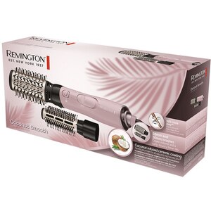 Perie cu aer cald REMINGTON Coconut Smooth AS5901, 1000W, 2 viteze, 2 trepte temperatura, Invelis Ceramic, roz Perie cu aer cald REMINGTON Coconut Smooth AS5901, 1000W, 2 viteze, 2 trepte temperatura, Invelis Ceramic, roz