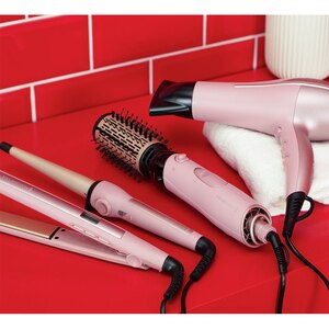 Perie cu aer cald REMINGTON Coconut Smooth AS5901, 1000W, 2 viteze, 2 trepte temperatura, Invelis Ceramic, roz Perie cu aer cald REMINGTON Coconut Smooth AS5901, 1000W, 2 viteze, 2 trepte temperatura, Invelis Ceramic, roz
