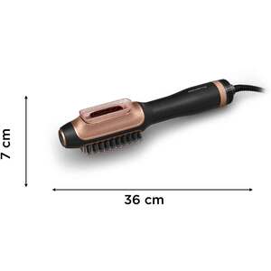 Perie cu aer cald ROWENTA Reverso 2in1 CF9840F0, 1200W, 2 viteze, 2 trepte temperatura, Invelis ceramic, negru Perie cu aer cald ROWENTA Reverso 2in1 CF9840F0, 1200W, 2 viteze, 2 trepte temperatura, Invelis ceramic, negru