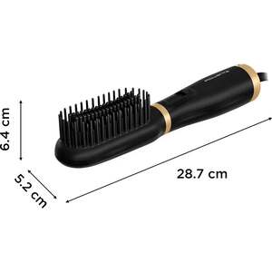 Perie cu aer cald ROWENTA Powerstraight UB5920F0, 500W, 3 trepte de temperatura, Invelis Ceramic, negru-auriu Perie cu aer cald ROWENTA Powerstraight UB5920F0, 500W, 3 trepte de temperatura, Invelis Ceramic, negru-auriu