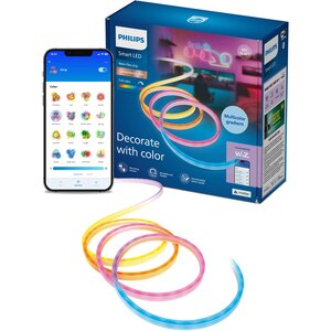 Banda LED inteligenta PHILIPS 8721103159427, 22W, RGBIC, Wi-Fi, WiZ, 5m Banda LED inteligenta PHILIPS 8721103159427, 22W, RGBIC, Wi-Fi, WiZ, 5m