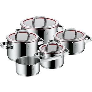 Set vase WMF Function 760556380, 5 piese, 16-24cm, 1.4-5.7l, inox, argintiu Set vase WMF Function 760556380, 5 piese, 16-24cm, 1.4-5.7l, inox, argintiu