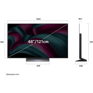 Televizor OLED Evo Smart LG 48C5ELB, Ultra HD 4K, HDR, 121cm Televizor OLED Evo Smart LG 48C5ELB, Ultra HD 4K, HDR, 121cm