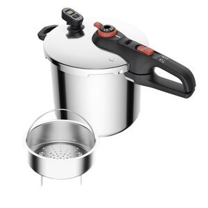 Oala sub presiune TEFAL Secure Chrono P2594401, 8l, inox, argintiu Oala sub presiune TEFAL Secure Chrono P2594401, 8l, inox, argintiu