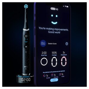 Periuta de dinti electrica ORAL-B iO10, Bluetooth, Curatare 3D, Inteligenta artificiala, 7 programe, 1 capat, negru Periuta de dinti electrica ORAL-B iO10, Bluetooth, Curatare 3D, Inteligenta artificiala, 7 programe, 1 capat, negru