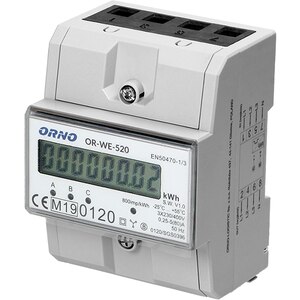 Contor trifazat ORNO OR-WE-520, 80A, 230V, IP20, alb Contor trifazat ORNO OR-WE-520, 80A, 230V, IP20, alb
