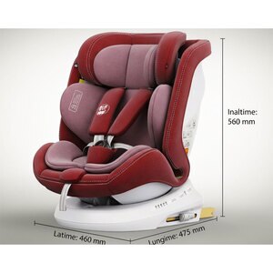 Scaun auto BUF BOOF P100 Plus rotativ 360 grade P100RED, Isofix, 0-36 kg, R129, rosu Scaun auto BUF BOOF P100 Plus rotativ 360 grade P100RED, Isofix, 0-36 kg, R129, rosu