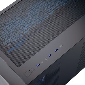 Carcasa AEROCOOL P300C V1, USB 3.0, Fara sursa, Iluminare ARGB, negru Carcasa AEROCOOL P300C V1, USB 3.0, Fara sursa, Iluminare ARGB, negru