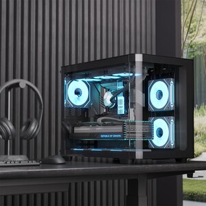 Carcasa AEROCOOL P300C V1, USB 3.0, Fara sursa, Iluminare ARGB, negru Carcasa AEROCOOL P300C V1, USB 3.0, Fara sursa, Iluminare ARGB, negru