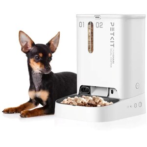 Hranitor automat animale de companie PETKIT Yumshare Dual Hopper, Camera Full HD, 5 l, alb Hranitor automat animale de companie PETKIT Yumshare Dual Hopper, Camera Full HD, 5 l, alb