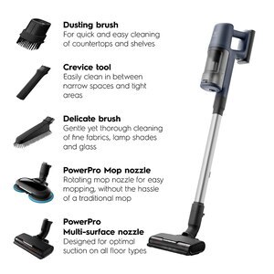 Set aspirator vertical ELECTROLUX 600 EP61H21WET + Statie curatare PowerPro EPPCS2, 0.5l, 21.62V, albastru denim Set aspirator vertical ELECTROLUX 600 EP61H21WET + Statie curatare PowerPro EPPCS2, 0.5l, 21.62V, albastru denim