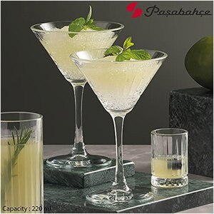 Set pahare martini PASABAHCE Elysia, 4 piese, 220 ml, sticla Set pahare martini PASABAHCE Elysia, 4 piese, 220 ml, sticla