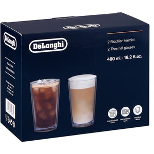 Set pahare cafea DELONGHI DLSC319, 2 piese, 480 ml, sticla Set pahare cafea DELONGHI DLSC319, 2 piese, 480 ml, sticla